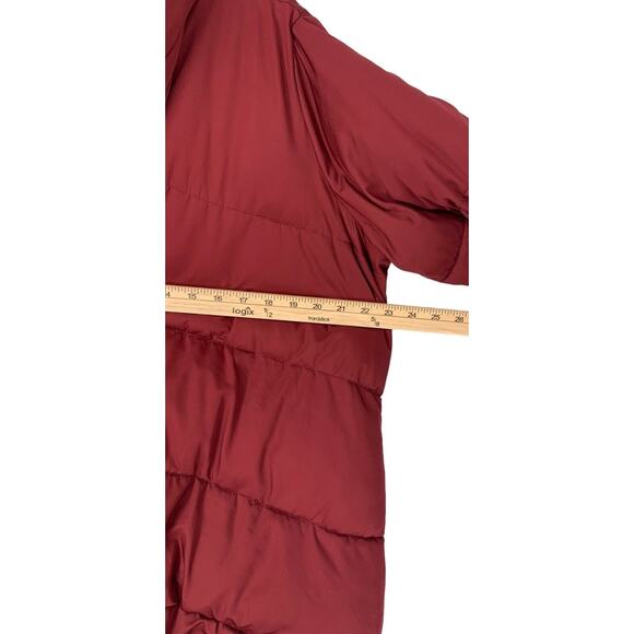 Universal Standard Kanda Puffer Small Burgundy Down Coat - Picture 8 of 14